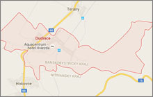 mapa mesta Dudince